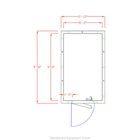 American Panel Corporation 6X10C-O Walk In Cooler, Modular, Remote