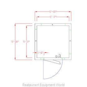 American Panel Corporation 6X6C-O Walk In Cooler, Modular, Remote