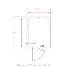 American Panel Corporation 6X8C-O Walk In Cooler, Modular, Remote