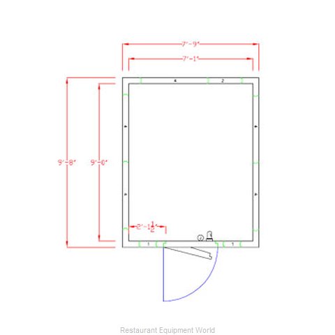 American Panel Corporation 8X10C-I Walk In Cooler, Modular, Self-Contained