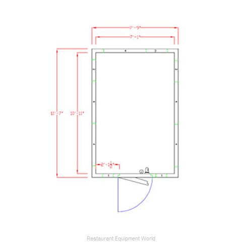 American Panel Corporation 8X12C-O Walk In Cooler, Modular, Remote