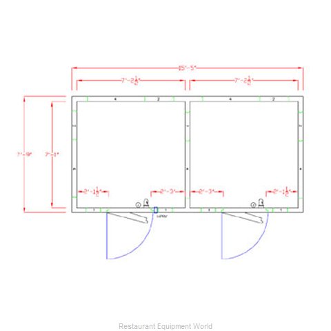 American Panel Corporation 8X16-O Walk In Cooler, Modular, Remote