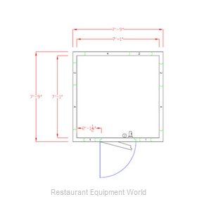 American Panel Corporation 8X8C-O Walk In Cooler, Modular, Remote