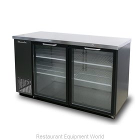 Blue Air Commercial Refrigeration BBB59-2BG-HC Back Bar Cabinet, Refrigerated
