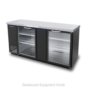 Blue Air Commercial Refrigeration BBB69-3BG-HC Back Bar Cabinet, Refrigerated