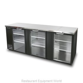 Blue Air Commercial Refrigeration BBB90-4BG-HC Back Bar Cabinet, Refrigerated