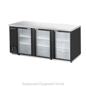 Blue Air Commercial Refrigeration BBB90-4SG-HC Back Bar Cabinet, Refrigerated