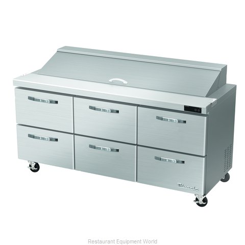 Blue Air Commercial Refrigeration BLPT72-D6-HC Refrigerated Counter, Sandwich /