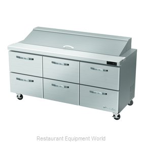 Blue Air Commercial Refrigeration BLPT72-D6-HC Refrigerated Counter, Sandwich /