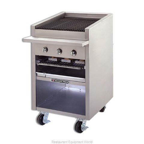 Bakers Pride F-24GS F-GS Floor Model Glo-Stone Charbroiler with Built-