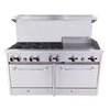 Estufa, 152cm (60 pulgadas), para Restaurante, a Gas
 <br><span class=fgrey12>(BakeMax BAS36-24-2 Range, 60