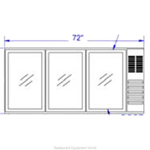 Beverage Air BB72GYF-1-B-27-PT Back Bar Cabinet, Refrigerated