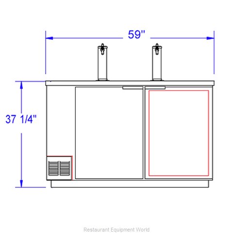 Beverage Air DD58-1-B Draft Beer Cooler