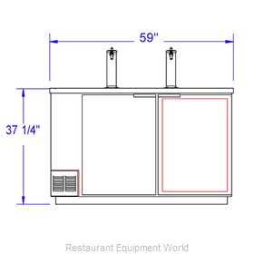 Beverage Air DD58-1-B Draft Beer Cooler