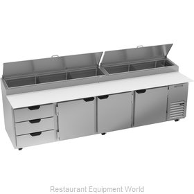 Beverage Air DPD119HC-3 Refrigerated Counter, Pizza Prep Table