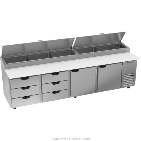 Beverage Air DPD119HC-6T Refrigerated Counter, Pizza Prep Table