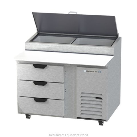 Beverage Air DPD46HC-3 Refrigerated Counter, Pizza Prep Table