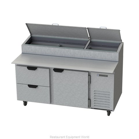 Beverage Air DPD67-2 Refrigerated Counter, Pizza Prep Table