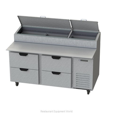 Beverage Air DPD67-4 Refrigerated Counter, Pizza Prep Table