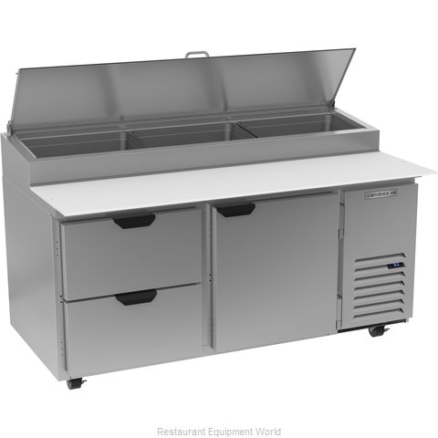 Beverage Air DPD67HC-2 Refrigerated Counter, Pizza Prep Table