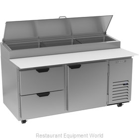 Beverage Air DPD67HC-2 Refrigerated Counter, Pizza Prep Table