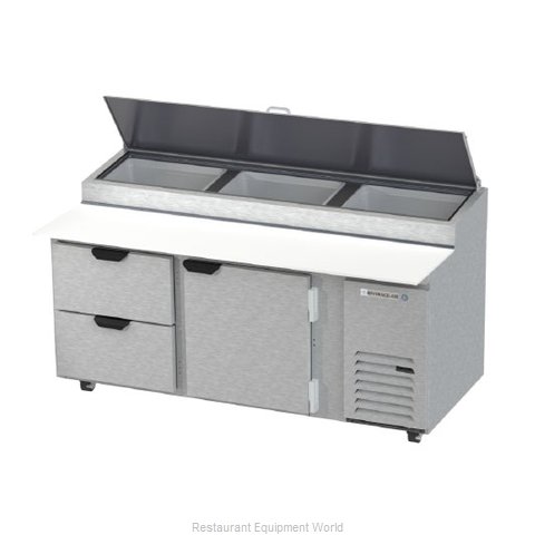 Beverage Air DPD72HC-2 Refrigerated Counter, Pizza Prep Table