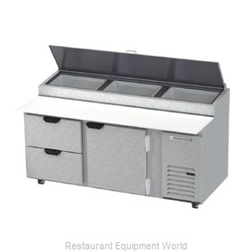 Beverage Air DPD72HC-2 Refrigerated Counter, Pizza Prep Table