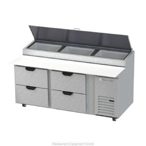 Beverage Air DPD72HC-4 Refrigerated Counter, Pizza Prep Table