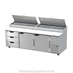 Beverage Air DPD93HC-3 Refrigerated Counter, Pizza Prep Table