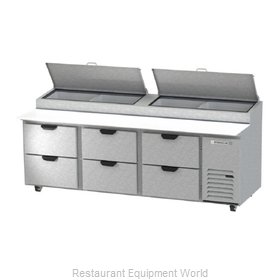 Beverage Air DPD93HC-6 Refrigerated Counter, Pizza Prep Table