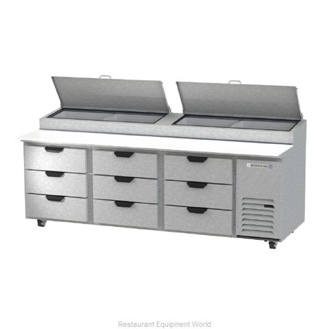 Beverage Air DPD93HC-9 Refrigerated Counter, Pizza Prep Table