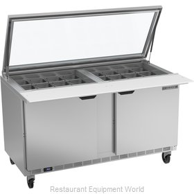 Beverage Air SPE60HC-24M-STL Refrigerated Counter, Mega Top Sandwich / Salad Uni