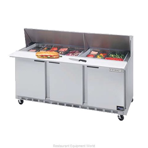 Beverage Air SPE72-12M Refrigerated Counter, Mega Top Sandwich / Salad Unit