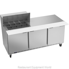 Beverage Air SPE72HC-12M Refrigerated Counter, Mega Top Sandwich / Salad Unit