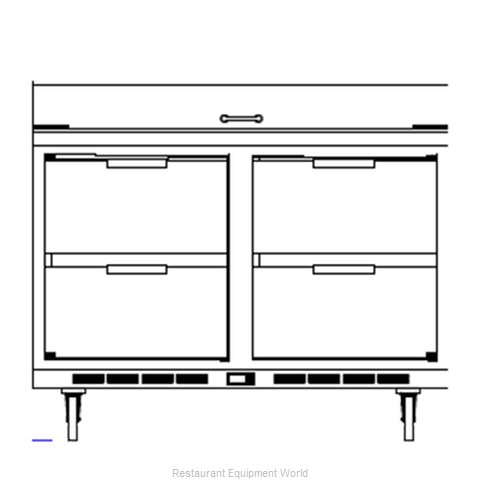 Beverage Air SPED48-08-4 Refrigerated Counter, Sandwich / Salad Top