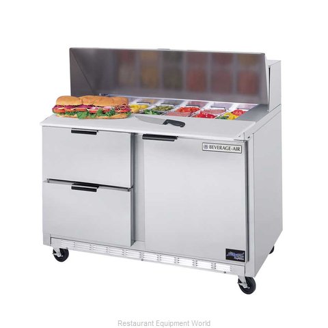 Beverage Air SPED48-12M-2 Refrigerated Counter, Mega Top Sandwich / Salad Unit