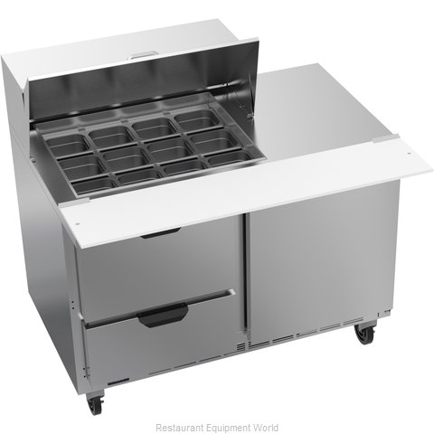 Beverage Air SPED48HC-12M-2 Refrigerated Counter, Mega Top Sandwich / Salad Unit (Magnified)