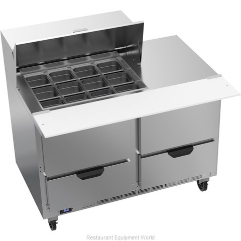 Beverage Air SPED48HC-12M-4 Refrigerated Counter, Mega Top Sandwich / Salad Unit