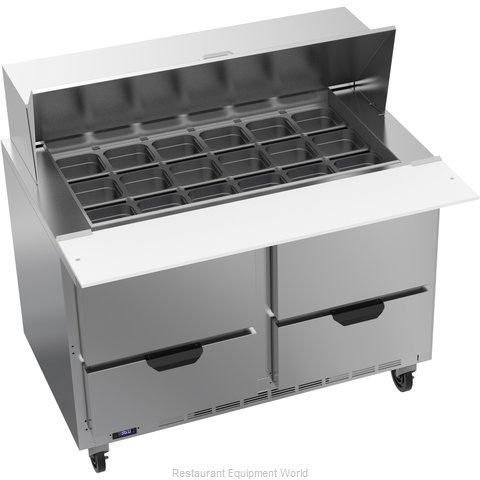 Beverage Air SPED48HC-18M-4 Refrigerated Counter, Mega Top Sandwich / Salad Unit (Magnified)