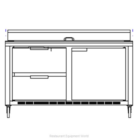 Beverage Air SPED60-08-2 Refrigerated Counter, Sandwich / Salad Top