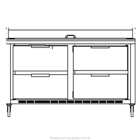 Beverage Air SPED60-08C-4 Refrigerated Counter, Sandwich / Salad Top