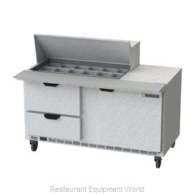 Beverage Air SPED60HC-18M-2 Refrigerated Counter, Mega Top Sandwich / Salad Unit