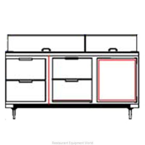 Beverage Air SPED72-08C-4 Refrigerated Counter, Sandwich / Salad Top