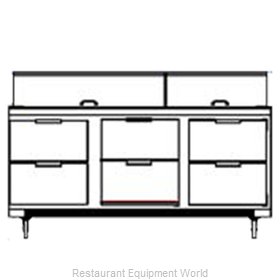 Beverage Air SPED72-10C-6 Refrigerated Counter, Sandwich / Salad Top