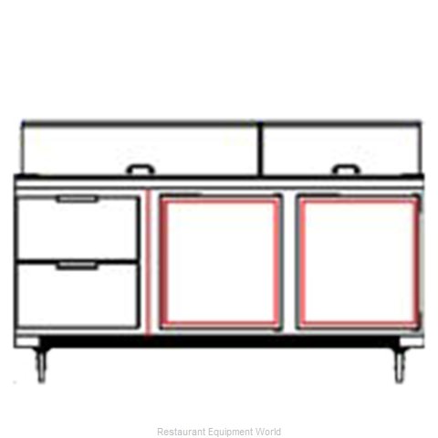 Beverage Air SPED72-12C-2 Refrigerated Counter, Sandwich / Salad Top