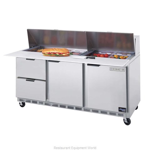 Beverage Air SPED72-18C-2 Refrigerated Counter, Sandwich / Salad Top