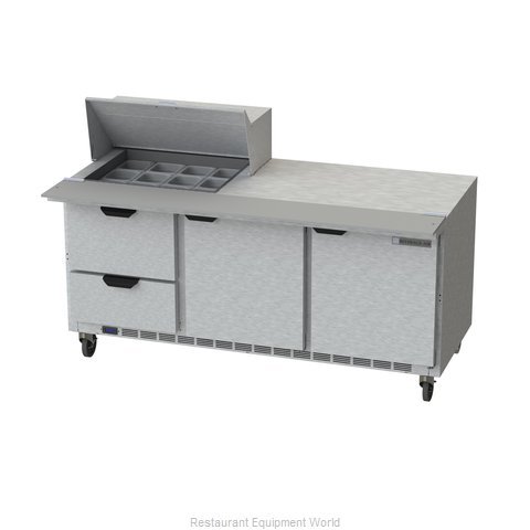 Beverage Air SPED72HC-12M-2 Refrigerated Counter, Mega Top Sandwich / Salad Unit