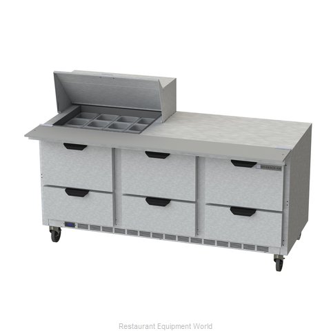 Beverage Air SPED72HC-12M-6 Refrigerated Counter, Mega Top Sandwich / Salad Unit