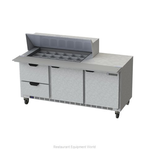 Beverage Air SPED72HC-18M-2 Refrigerated Counter, Mega Top Sandwich / Salad Unit