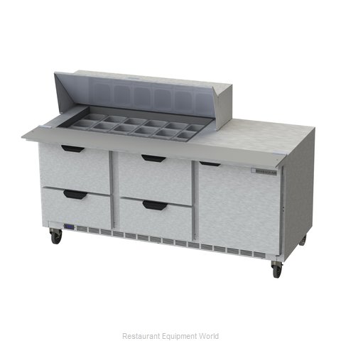 Beverage Air SPED72HC-18M-4 Refrigerated Counter, Mega Top Sandwich / Salad Unit